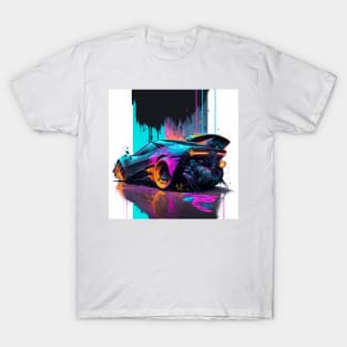 Living Life in Colour, Cyberpunk Supercar T-Shirt